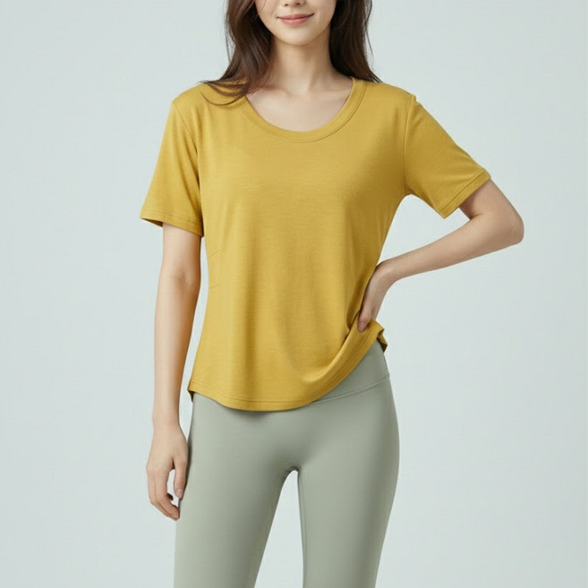 메이첼 여성용 매일입는 찰랑 소프트 모달 반팔 티셔츠 10918