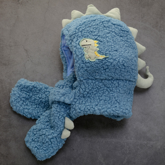 핸날 아동용 뽀글이 다이노 비니 머플러