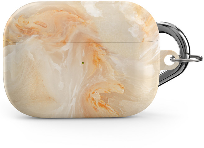 누아트 에어팟 3세대 대리석 디자인 하드 케이스, 마블 옐로우, 1개