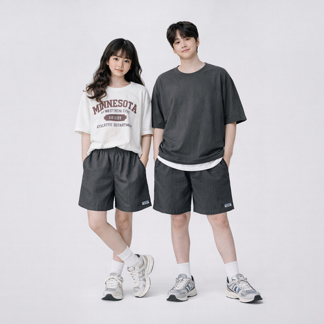 로시앤로우 주니어 와펜 스트릿 반바지 JK003