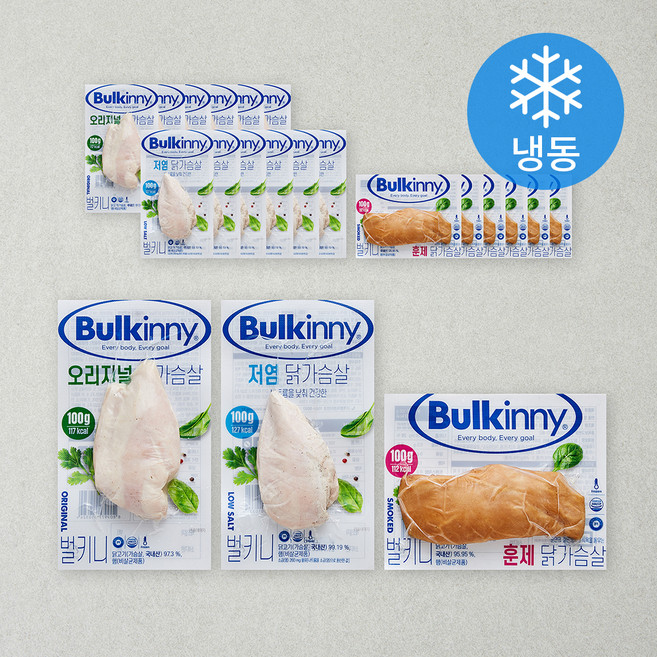 벌키니 닭가슴살 스키니 100g x 3종 x 7개입 세트 (냉동), 7개, 1세트