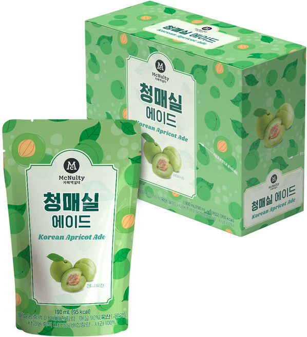 맥널티커피 청매실 에이드, 190ml, 10개