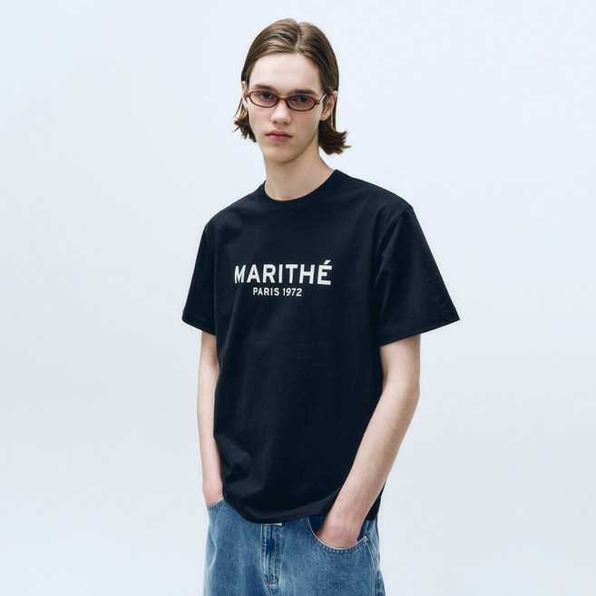 MaritheFrancoisGirbaud 男女通用 REGULAR LOGO TEE, 海軍藍
