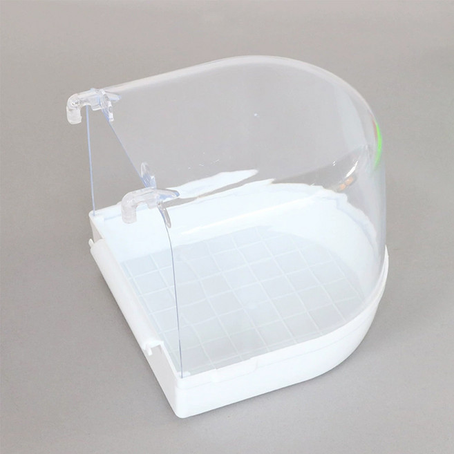 칠시 앵무새 투명 목욕통 욕조, 화이트, 1개