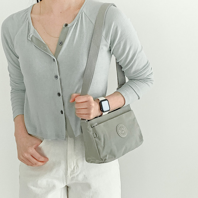 끄레앙 여행용 3단 미니 크로스 패브릭 에코 숄더백 8776N