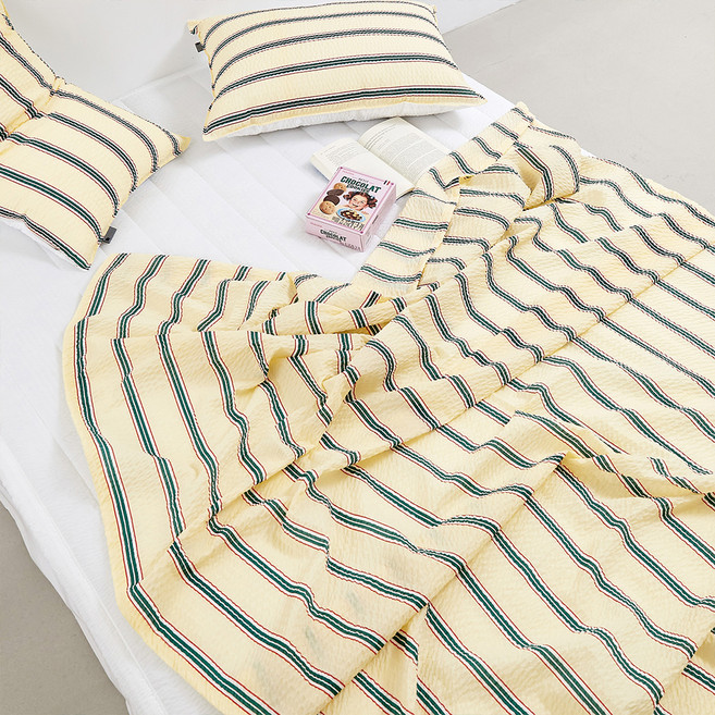 심플럭스 코지스트라이프 시원사커 여름 홑이불, 그린파인애플