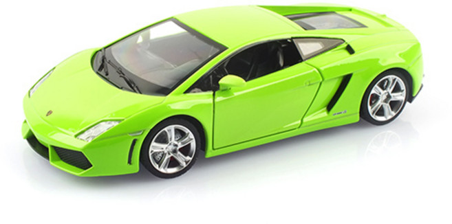 Replica 1：24 可開門 LED 藍寶堅尼 蓋拉多 LP560-4 壓鑄模型 MSZ110563GR, 綠色, 1個