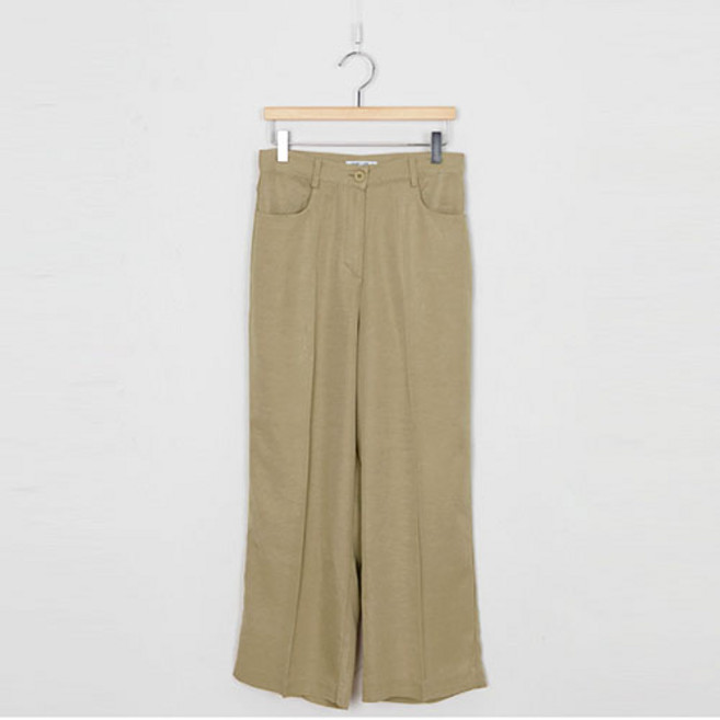 화이트폭스 여성용 비스코스 일자핏 크롭 슬랙스