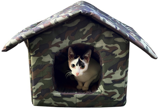 순잠 길고양이 위장 하우스 숨숨집, 밀리터리, 1개