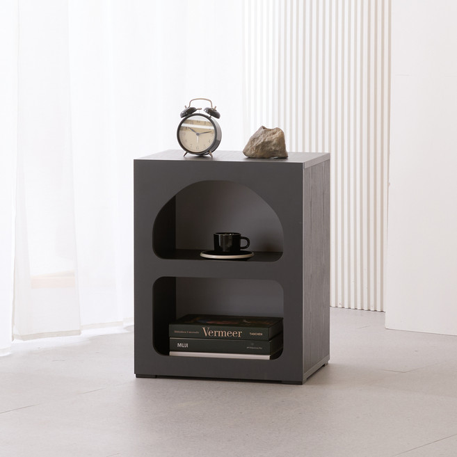 JD FURNITURE 韓國製造 MODI 390 多用途收納邊桌 L(390 x 315 x 510 mm), 灰色, 1個