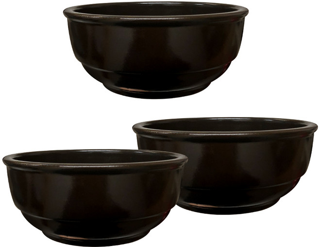 Happy Jung Korea 直火雪濃湯鍋 A款 Set 3個 850毫升 石陶瓷材質 越南產, 16.4cm, 1組