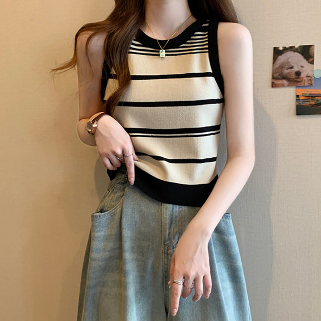 Awesomeful 女款 Lertin 條紋背心 A24SMS031108