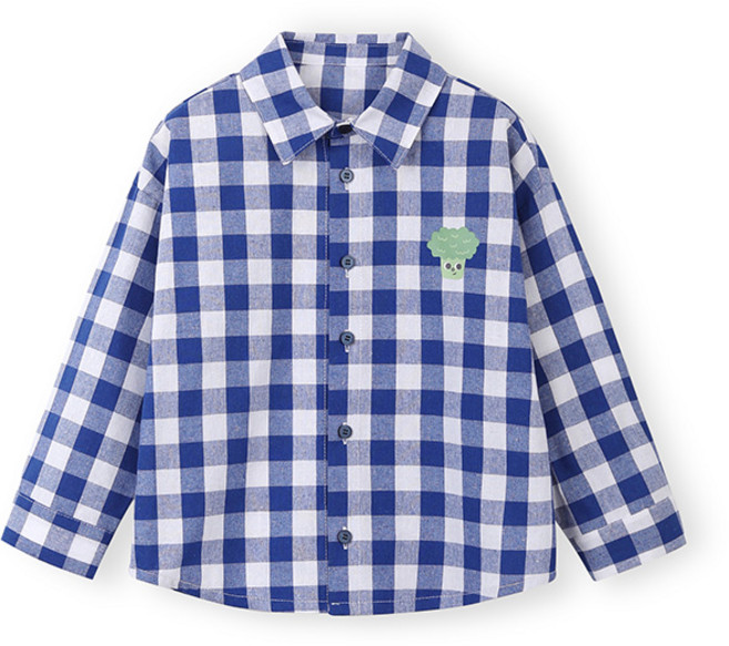 오즈키즈 남아용 콜리체크 긴팔 셔츠