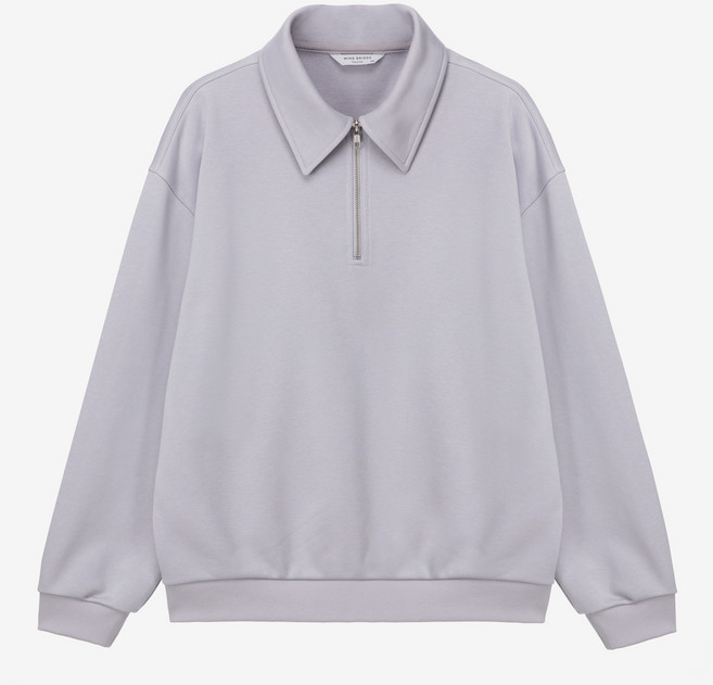 Mind Bridge 男款Dogood MAB半拉鍊寬鬆翻領大學T MXTS6152