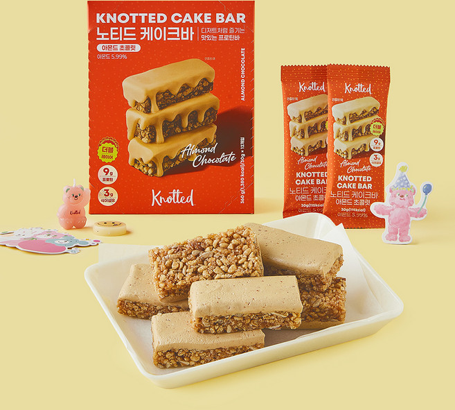 노티드 케이크바 아몬드 초콜릿, 30g, 1개, 12개입