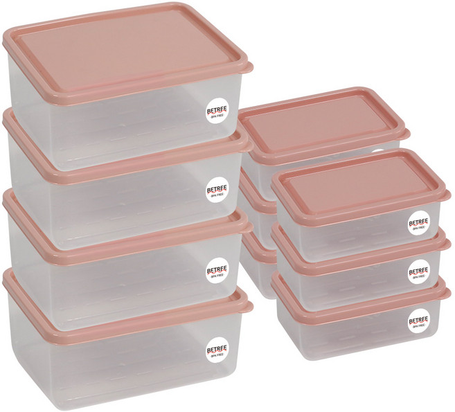 비트리 부드럽게 휘어지는 냉동실 정리용기 시즌2 혼합세트 3 핑크, 1세트