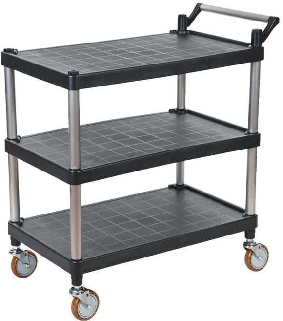 T-REX CASTER 三層旋轉式智慧型餐車 大 (460 x 760 x 820 mm), 黑色, 1個