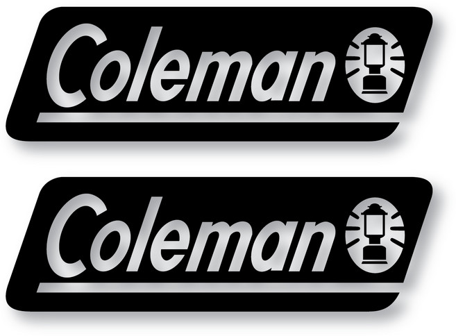아웃도어 차량용 데칼 스티커 콜맨B 중형, 블랙, 2개