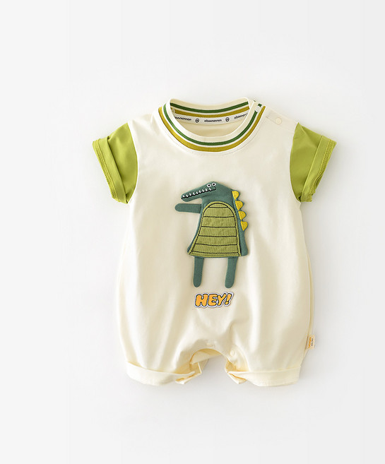 Bebeniz 嬰幼兒立體恐龍運動風短袖連身衣