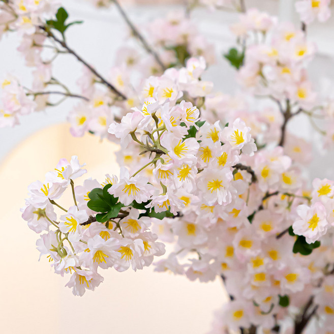 플라워트리 프리미엄 대형 벚꽃 가지 조화 103cm, 연핑크, 1개