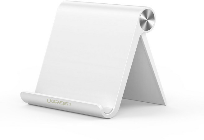 유그린 10단 폴딩 스마트폰 태블릿 거치대 소형, 화이트, 1개
