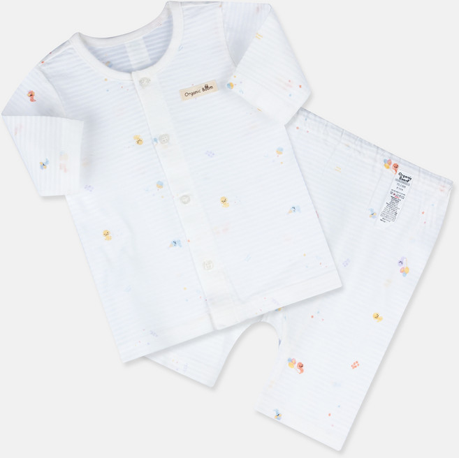 오가닉붐 아동용 뱀띠 썸머 칠부 내의 상의 + 하의 세트