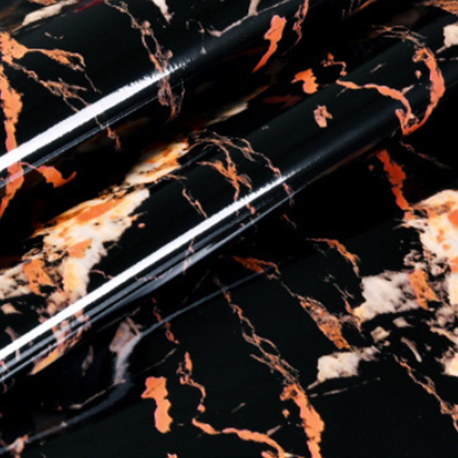 언헤브 대리석 인테리어 시트지, 12 블랙골드