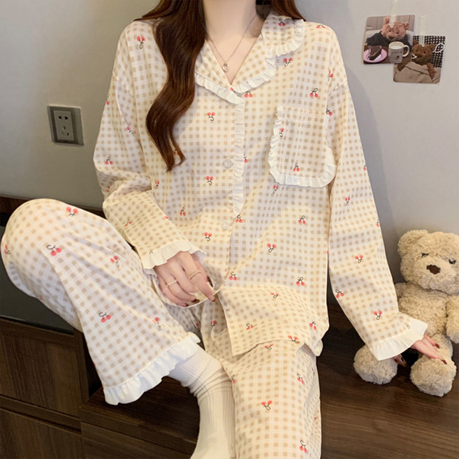 Elsso 女款長袖可愛居家服睡衣套裝