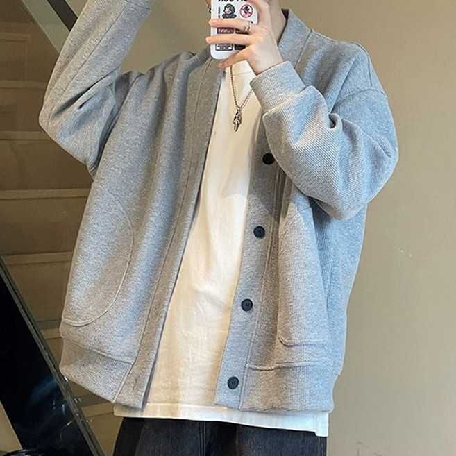 DM 남성용 미로 버튼 가디건
