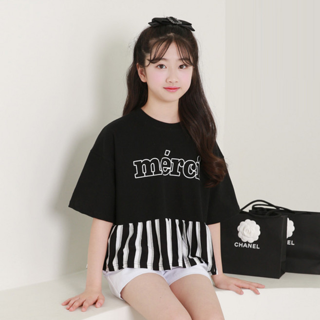 나나주니 라운드넥 메르시걸 반팔 티셔츠