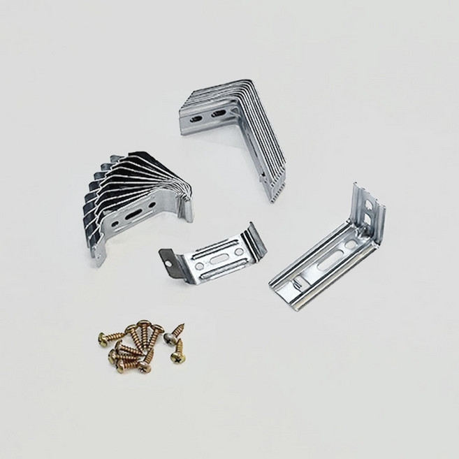 더원홈데코 콤비 블라인드 ㄱ자 브라켓 + 스냅 + 목재 피스 세트, 메탈, 10세트