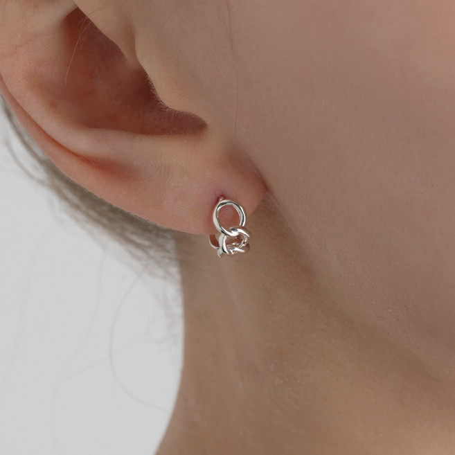SEMI JEWELRY 女性用 Connect 易扣式耳環 + 購物袋