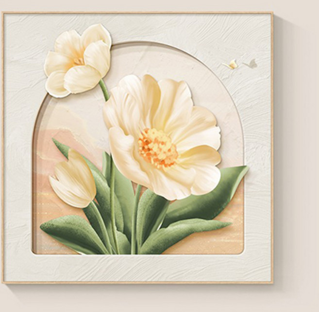 더플로우커머스 크림톤 북유럽 감성 아트 홈인테리어 벽장식 포스터 액자 C타입, 옐로우