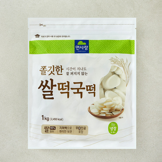 면사랑 쫄깃한 쌀떡국떡, 1kg, 1개