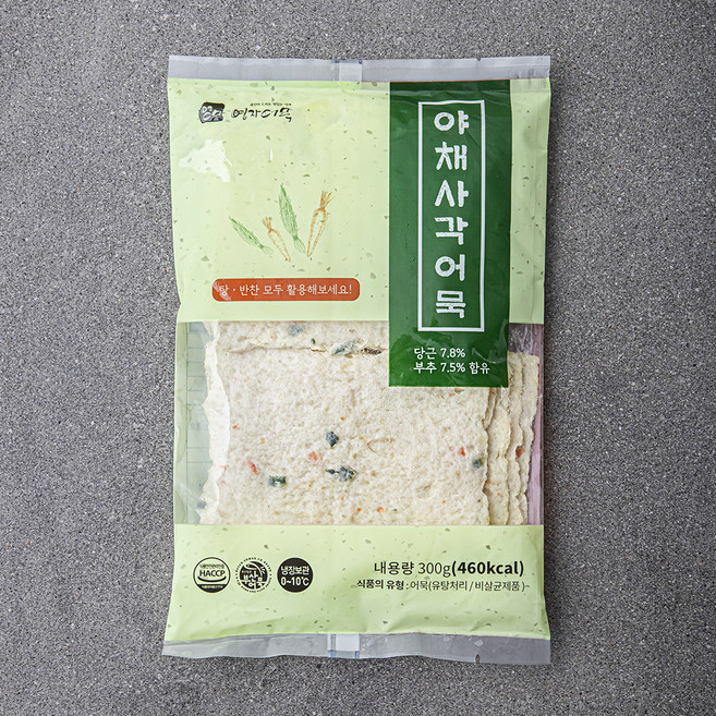 영자어묵 밀가루 0% 야채 사각어묵, 300g, 1개