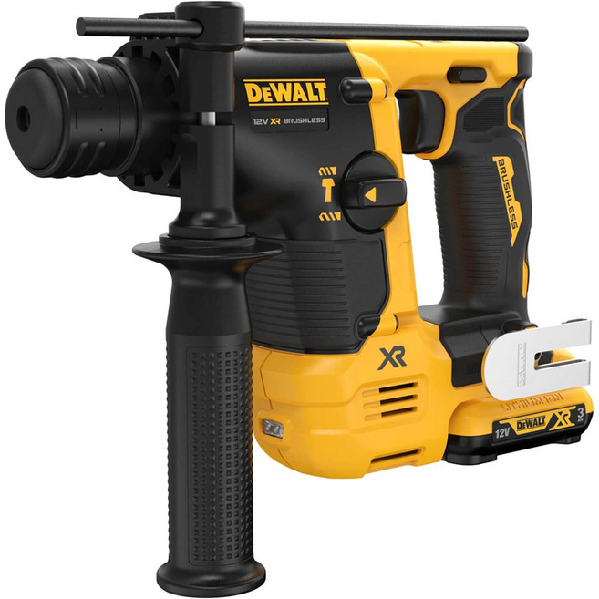 DEWALT 得偉 無碳刷四溝二用電鎚鑽 雙電3.0 12V DCH072L2, 1個
