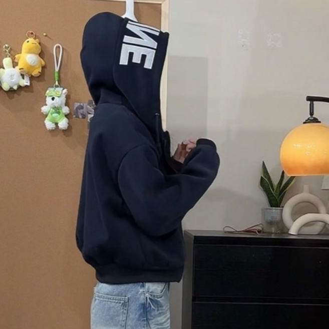 피어니스트 여성용 모자 빅 레터링 캐주얼 숏 후드집업