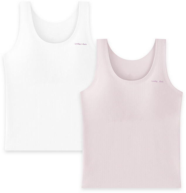 주니데이 심리스 아일렛 학생 런닝 2종 세트