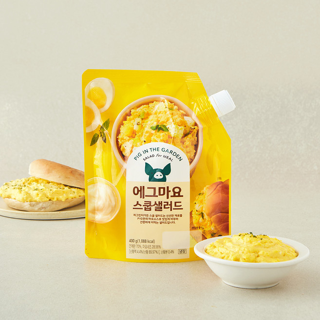 피그인더가든 에그마요 스쿱샐러드, 400g, 1개