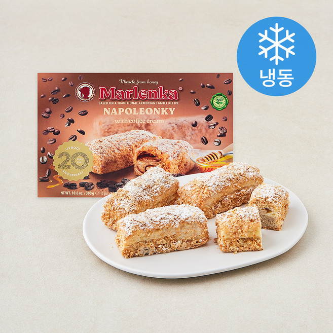 말렌카 나폴레옹 페스츄리 커피 크림 (냉동), 50g, 1개, 6개입