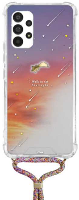 유스픽 24K 금 앤 크롬 달빛별빛 넥클릭스 목걸이 휴대폰 케이스