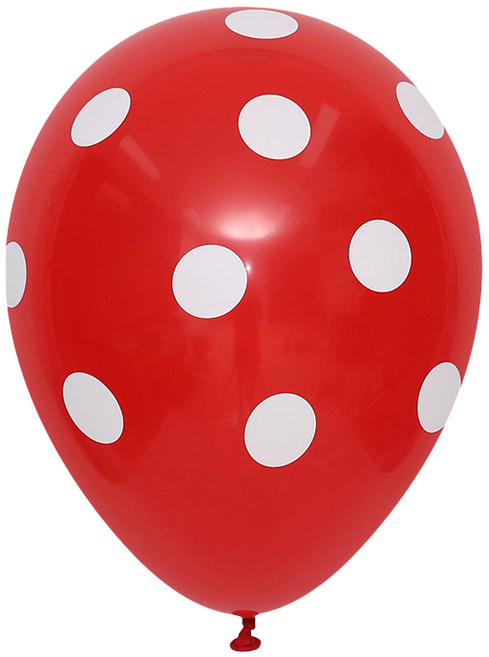 셈퍼텍스 풍선 도트 30cm, 레드, 50개