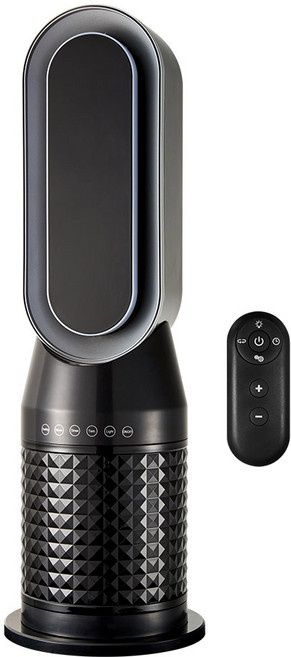 인더스 리모컨 날개없는 PTC 팬히터 온풍기, 블랙, IN-BFH2000