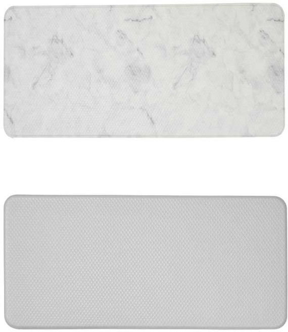 신영인더스 PVC 양면 주방매트 1.2cm 2p, 마블
