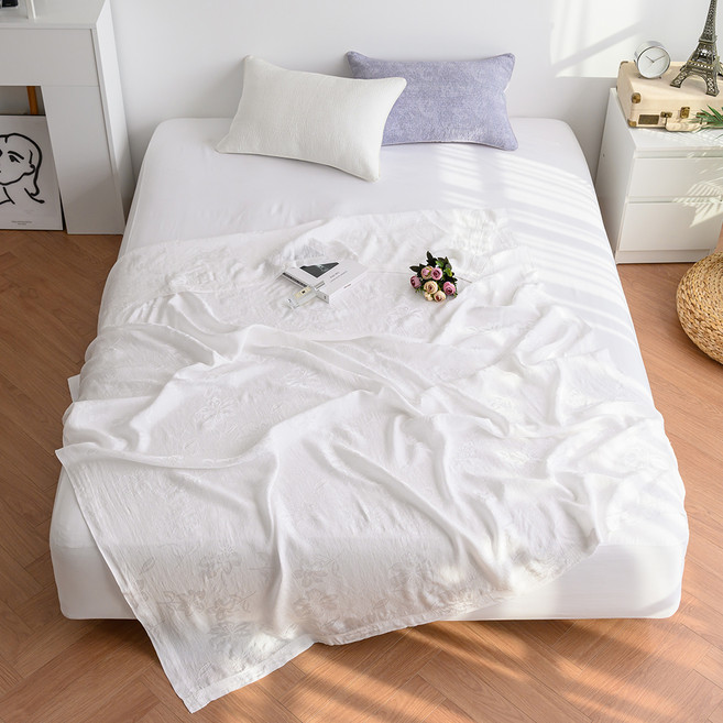 아이닉스 시원한 피그먼트 풍기 인견 100 여름 홑이불, 화이트