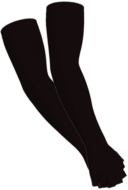 우노스 매직 쿨 실리콘 반장갑 쿨토시 양손착용 세트, 1세트, 블랙