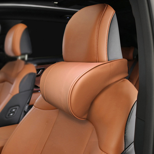 GMZ MOTORS REAL NECK汽車頸墊, 棕色, 1個