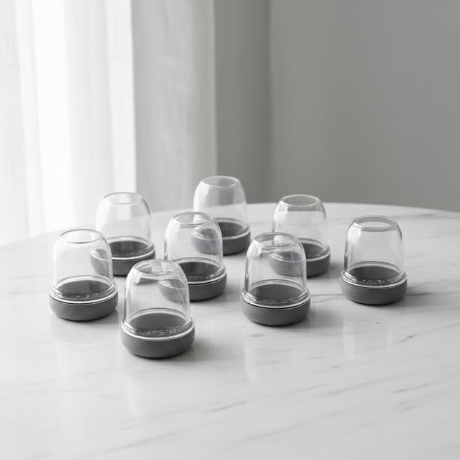 마켓피아 원형 미끄럼 방지 가구 다리 보호 캡, 8개