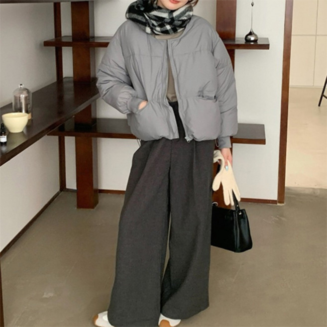 Fashion Flow 女款舒適簡約日常短版羽絨外套