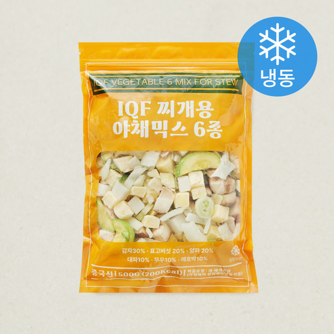 IQF 찌개용 야채믹스 6종 (냉동), 1개, 500g